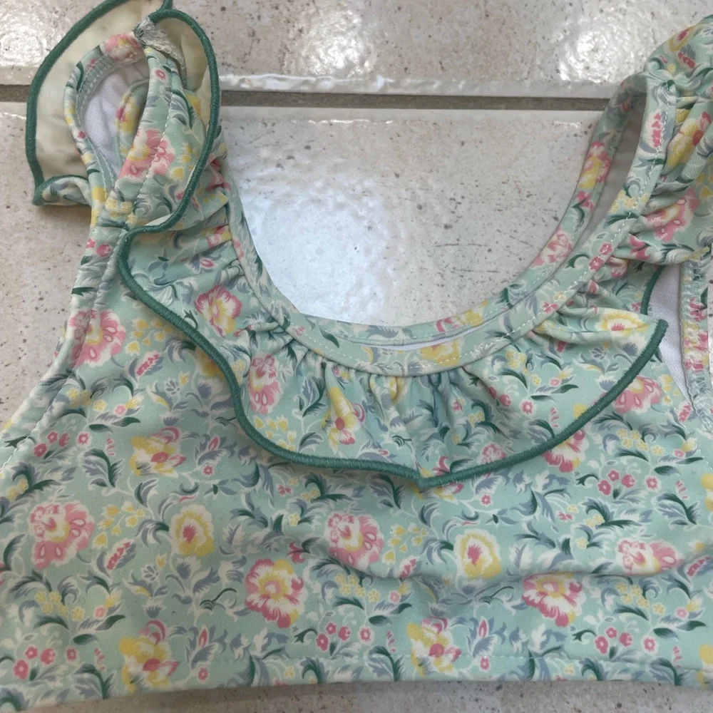 Ralph Lauren Mint Floral Kids Bikini